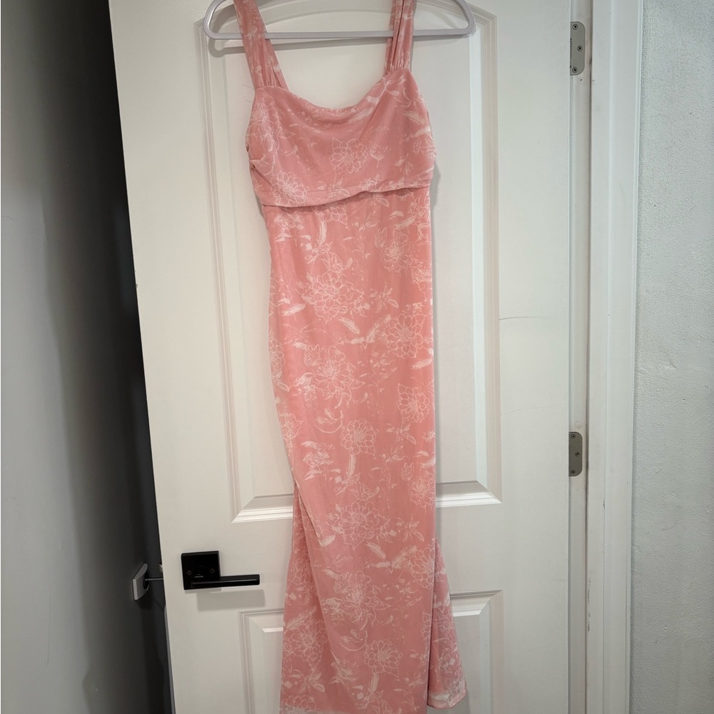 Elegant Pink Floral Dress